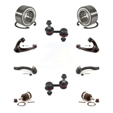 Front Wheel Bearing Upper Control Arm Lower Ball Joint Outer Tie Rod Link Kit (10Pc) For K7T-108584