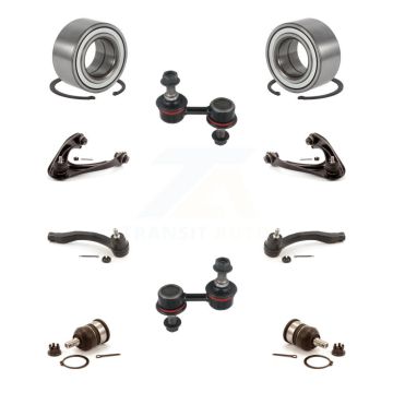 Front Bearing Upper Arm Lower Ball Joint Outer Tie Rod End Link Kit (10Pc) For Honda CR-V K7T-108587