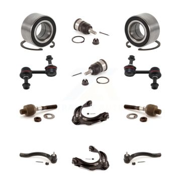 Front Bearing Upper Control Arm Lower Ball Joint Outer Inner Tie Rod Link Kit (12Pc) For K7T-108603