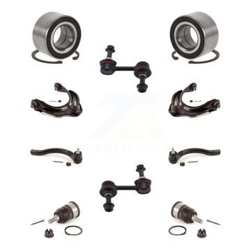 Front Bearing Upper Arm Lower Ball Joint Outer Tie Rod & Link Kit (10Pc) For Honda Accord K7T-108613