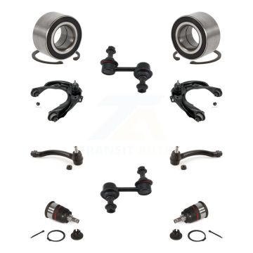 Front Wheel Bearing Upper Control Arm Lower Ball Joint Outer Tie Rod Link Kit (10Pc) For K7T-108614