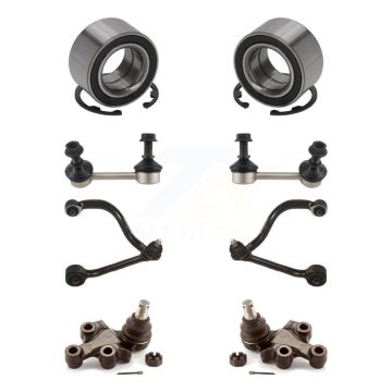 Front Bearing Lower Ball Joint Upper Control Arm with BJ & Link Kit (8Pc) For Kia Sorento K7T-108620