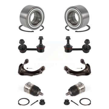 Front Bearing Lower Ball Joint Upper Control Arm Link Kit (8Pc) For Honda Accord Acura TL K7T-108626