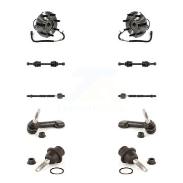 Front Hub Bearing Lower Ball Joint Outer Inner Tie Rod End Link Kit (10Pc) For Ford F-150 K7T-108660