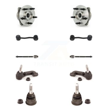 Front Hub Bearing Lower Ball Joint Outer Inner Tie Rod & Link Kit (10Pc) For Jeep Liberty K7T-108666