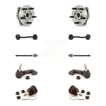 Front Hub Bearing Lower Ball Joint Outer Inner Tie Rod & Link Kit (10Pc) For Jeep Liberty K7T-108667