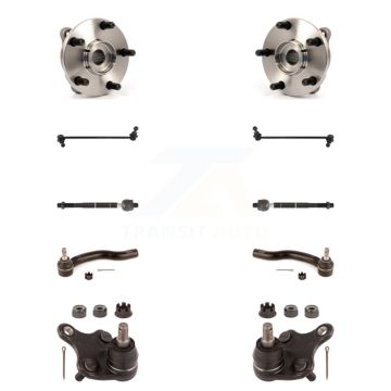 Front Hub Bearing Lower Ball Joint Outer Inner Tie Rod & Link Kit (10Pc) For Toyota RAV4 K7T-108670