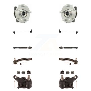 Front Hub Bearing Lower Ball Joint Outer Inner Tie Rod & Link Kit (10Pc) For Toyota RAV4 K7T-108671