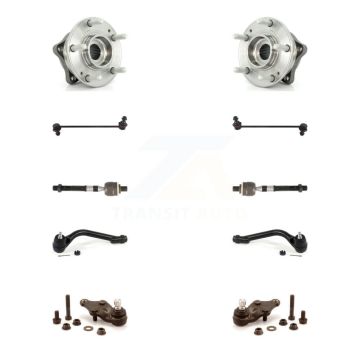 Front Bearing Lower Ball Joint Outer Inner Tie Rod & Link Kit (10Pc) For Hyundai Santa Fe K7T-108672