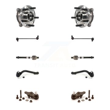 Front Bearing Assembly Lower Ball Joint Outer Inner Tie Rod Sway Bar Link Kit (10Pc) For K7T-108673