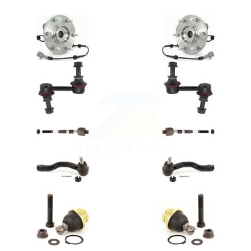 Front Bearing Lower Ball Joint Outer Inner Tie Rod Link Kit (10Pc) For Nissan TITAN QX56 K7T-108676