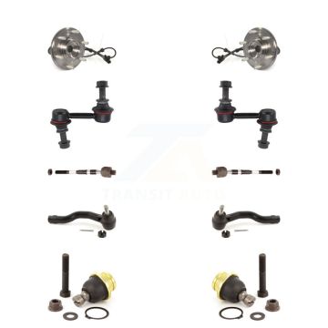 Front Hub Bearing Lower Ball Joint Outer Inner Tie Rod & Link Kit (10Pc) For Nissan TITAN K7T-108677