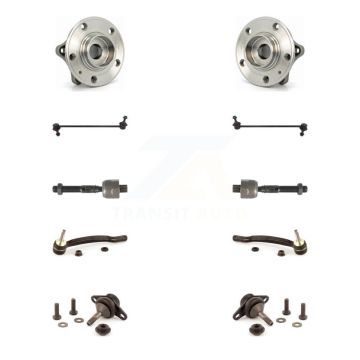 Front Hub Bearing Lower Ball Joint Outer Inner Tie Rod Link Kit (10Pc) For Volvo XC70 V70 K7T-108684