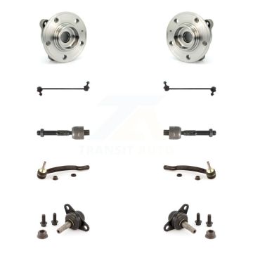 Front Hub Bearing Lower Ball Joint Outer Inner Tie Rod End Link Kit (10Pc) For Volvo XC90 K7T-108685