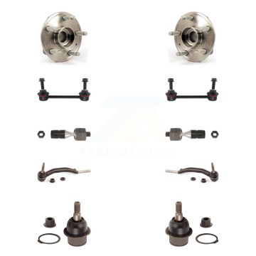 Front Hub Bearing Lower Ball Joint Outer Inner Tie Rod & Link Kit (10Pc) For Cadillac CTS K7T-108687