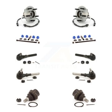 Front Hub Bearing Lower Ball Joint Outer Inner Tie Rod End Link Kit (10Pc) For Ford F-150 K7T-108708