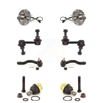Front Hub Bearing Lower Ball Joint Outer Tie Rod & Link Kit (8Pc) For Nissan TITAN Armada K7T-108712