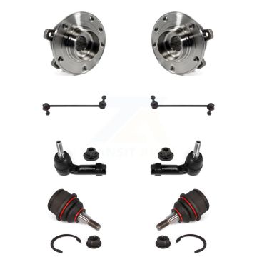 Front Bearing Lower Ball Joint Outer Tie Rod & Link Kit (8Pc) For 14-18 Jeep Cherokee AWD K7T-108714