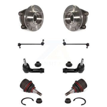 Front Bearing Lower Ball Joint Outer Tie Rod & Link Kit (8Pc) For 14-18 Jeep Cherokee FWD K7T-108717
