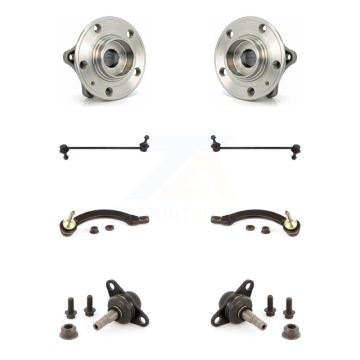 Front Hub Bearing Lower Ball Joint Outer Tie Rod & Sway Bar Link Kit (8Pc) For Volvo S60 K7T-108731