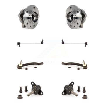 Front Hub Bearing Lower Ball Joint Outer Tie Rod & Sway Bar Link Kit (8Pc) For Volvo XC90 K7T-108747