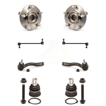 Front Bearing Lower Ball Joint Outer Tie Rod Link Kit (8Pc) For 07-12 Nissan Sentra 2.5L K7T-108755