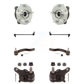 Front Hub Bearing Lower Ball Joint Outer Tie Rod Link Kit (8Pc) For Toyota RAV4 Scion tC K7T-108764