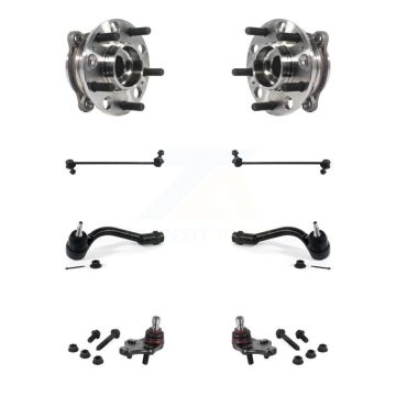 Front Hub Bearing Lower Ball Joint Outer Tie Rod Link Kit (8Pc) For 2016-2020 Kia Sorento K7T-108796