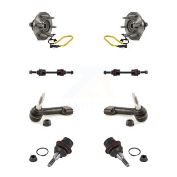 Front Hub Bearing Lower Ball Joint Outer Tie Rod & Sway Bar Link Kit (8Pc) For Ford F-150 K7T-108805