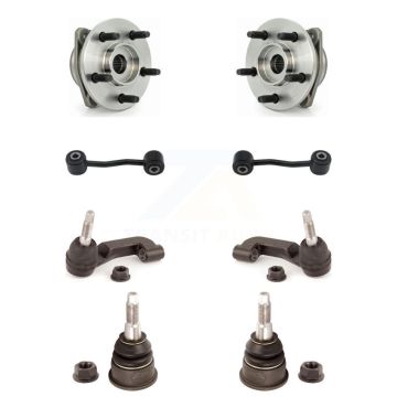Front Hub Bearing Lower Ball Joint Outer Tie Rod Link Kit (8Pc) For Jeep Liberty Non-ABS K7T-108807