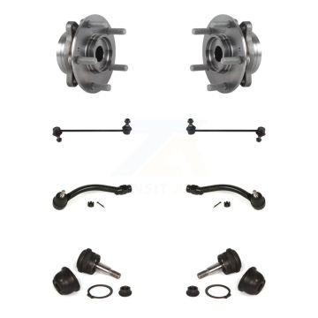 Front Bearing Lower Ball Joint Outer Tie Rod & Link Kit (8Pc) For 2017 Hyundai Elantra GT K7T-108809