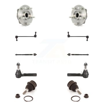 Front Hub Bearing Lower Ball Joint Outer Inner Tie Rod Link Kit (10Pc) For Dodge Journey K7T-108814