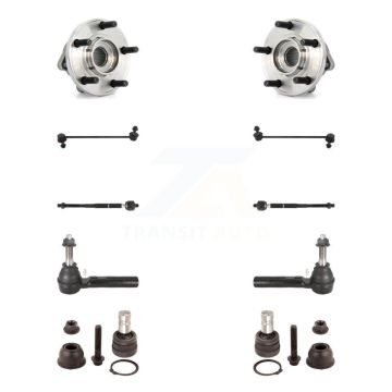 Front Bearing Lower Ball Joint Outer Inner Tie Rod Link Kit (10Pc) For 2009 Dodge Caliber K7T-108817