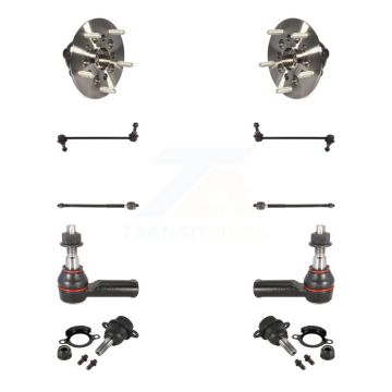 Front Bearing Lower Ball Joint Outer Inner Tie Rod & Link Kit (10Pc) For Ford Transit-250 K7T-108818
