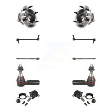 Front Bearing Lower Ball Joint Outer Inner Tie Rod & Link Kit (10Pc) For Ford Transit-350 K7T-108819