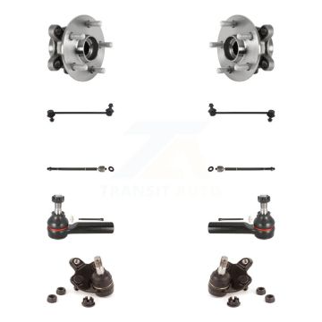 Front Hub Bearing Lower Ball Joint Outer Inner Tie Rod Link Kit (10Pc) For Toyota Corolla K7T-108823