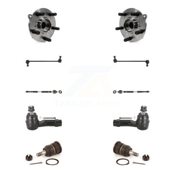 Front Hub Bearing Lower Ball Joint Outer Inner Tie Rod Link Kit (10Pc) For Honda Odyssey K7T-108836
