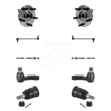 Front Hub Bearing Lower Ball Joint Outer Inner Tie Rod Link Kit (10Pc) For Honda Odyssey K7T-108837