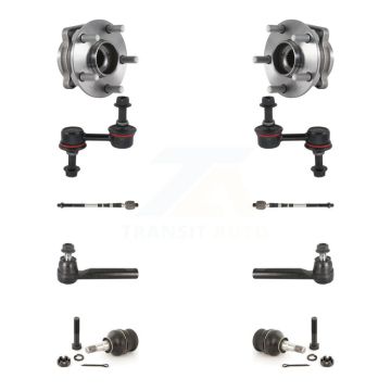 Front Hub Bearing Lower Ball Joint Outer Inner Tie Rod Link Kit (10Pc) For Subaru Impreza K7T-108857