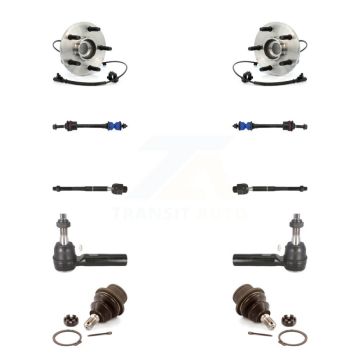 Front Bearing Lower Ball Joint Outer Inner Tie Rod & Link Kit (10Pc) For Dakota Dodge Ram K7T-108896