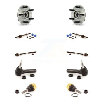 Front Hub Bearing Lower Ball Joint Outer Inner Tie Rod Link Kit (10Pc) For Dodge Ram 1500 K7T-108915