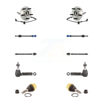 Front Hub Bearing Lower Ball Joint Outer Inner Tie Rod Link Kit (10Pc) For Dodge Ram 1500 K7T-108916