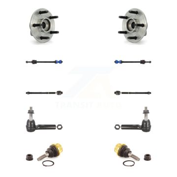 Front Hub Bearing Lower Ball Joint Outer Inner Tie Rod Link Kit (10Pc) For Dodge Ram 1500 K7T-108917