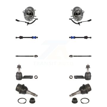 Front Bearing Lower Ball Joint Outer Inner Tie Rod Link Kit (10Pc) For 2012 Ram 1500 4WD K7T-108939