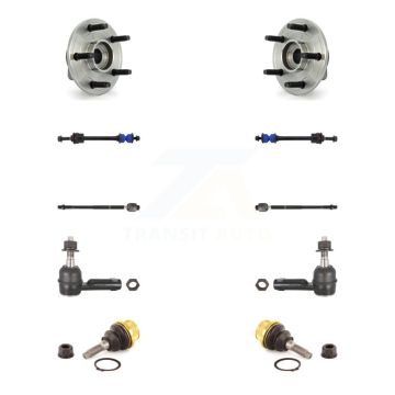 Front Hub Bearing Lower Ball Joint Outer Inner Tie Rod Link Kit (10Pc) For Dodge Ram 1500 K7T-108943