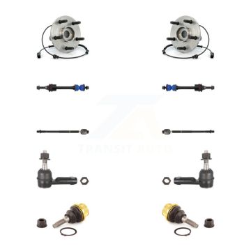 Front Bearing Lower Ball Joint Outer Inner Tie Rod Link Kit (10Pc) For Dodge Ram 1500 RWD K7T-108944