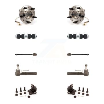 Front Bearing Lower Ball Joint Outer Inner Tie Rod & Link Kit (10Pc) For Pontiac Grand Am K7T-108969