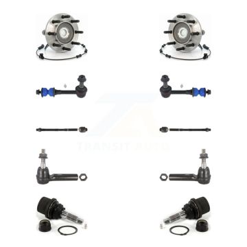 Front Hub Bearing Lower Ball Joint Outer Inner Tie Rod Link Kit (10Pc) For Dodge Ram 3500 K7T-108972