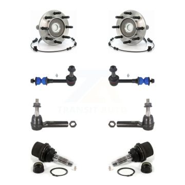 Front Hub Bearing Lower Ball Joint Outer Tie Rod End Sway Bar Link Kit For Dodge Ram 3500 K7T-109004