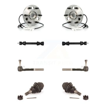 Front Hub Bearing Lower Ball Joint Outer Tie Rod Sway Bar Link Kit For Cadillac Escalade K7T-109007